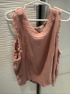 Altar'd State Mauve Frayed Edge Tank Top